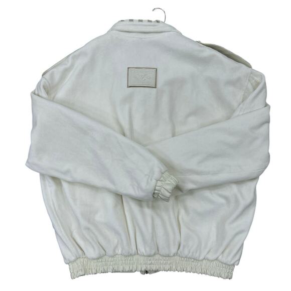 Dapper Dan VTG Authentic 90s Cream Velour Jacket SIZE XL - Picture 2 of 7
